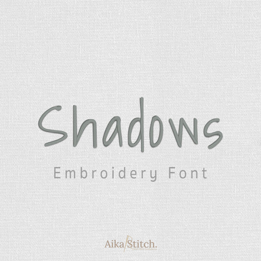 Shadows Clean Handwritten Embroidery Font