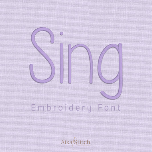 Sing Script Handwritten Embroidery Font | Native BX Included