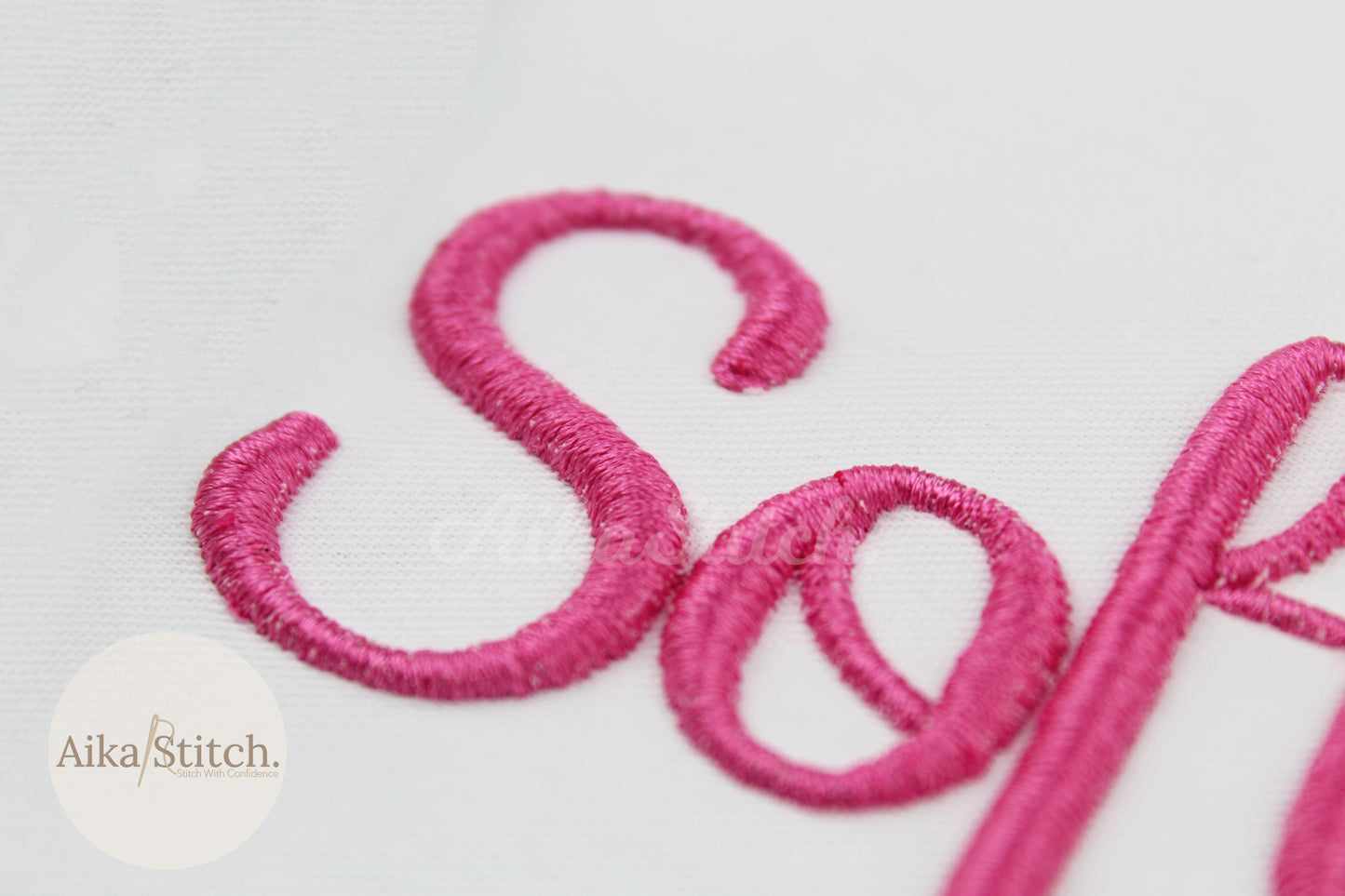 Sofia 3D Puff BX Embroidery Font – Foam Alphabet (9 Sizes)