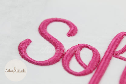 Sofia 3D Puff BX Embroidery Font – Foam Alphabet (9 Sizes)