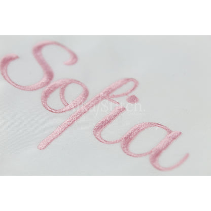 Sofia Elegant Script Embroidery Font | Native BX Included