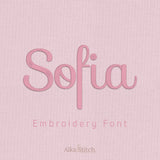 Sofia Elegant Script Embroidery Font | Native BX Included