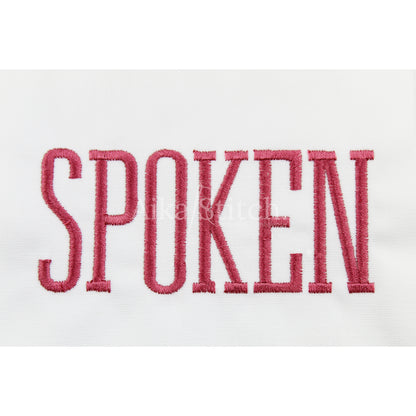 Spoken Modern Simple Embroidery Font | Native BX Included