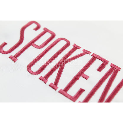 Spoken Modern Simple Embroidery Font | Native BX Included