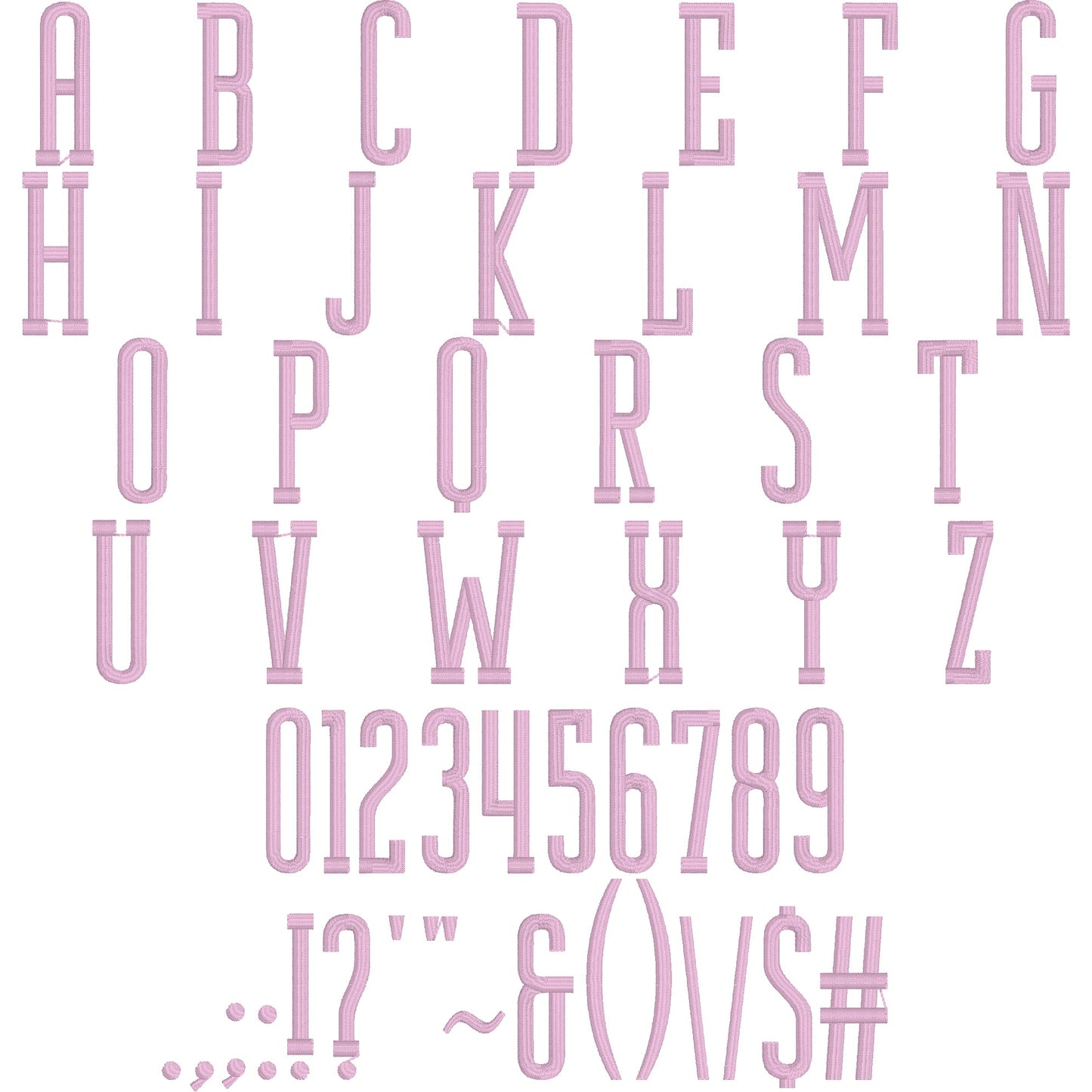 Spoken 3D Puff BX Embroidery Font – Foam Alphabet (7 Sizes)