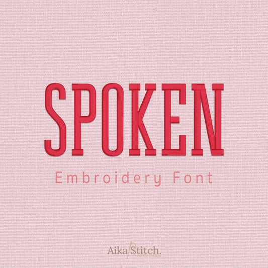 Spoken Modern Simple Embroidery Font | Native BX Included