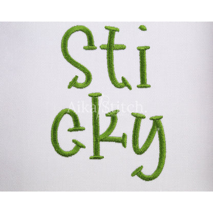 Sticky Slab Serif Playful Embroidery Font | Native BX Included