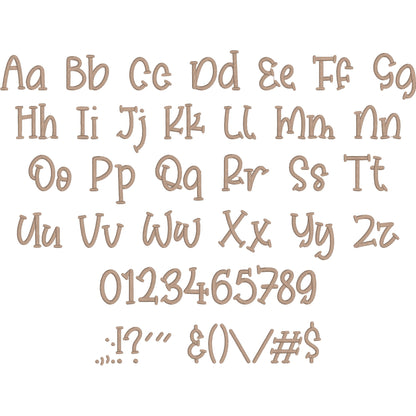 Sticky Slab Serif Playful Embroidery Font | Native BX Included