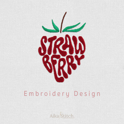 Strawberry Clipart Embroidery Design - 8 sizes
