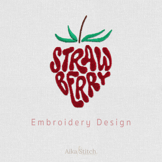 Strawberry Clipart Embroidery Design - 8 sizes