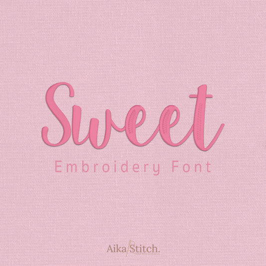 Sweet Handwritten Script Embroidery Font | Native BX Included