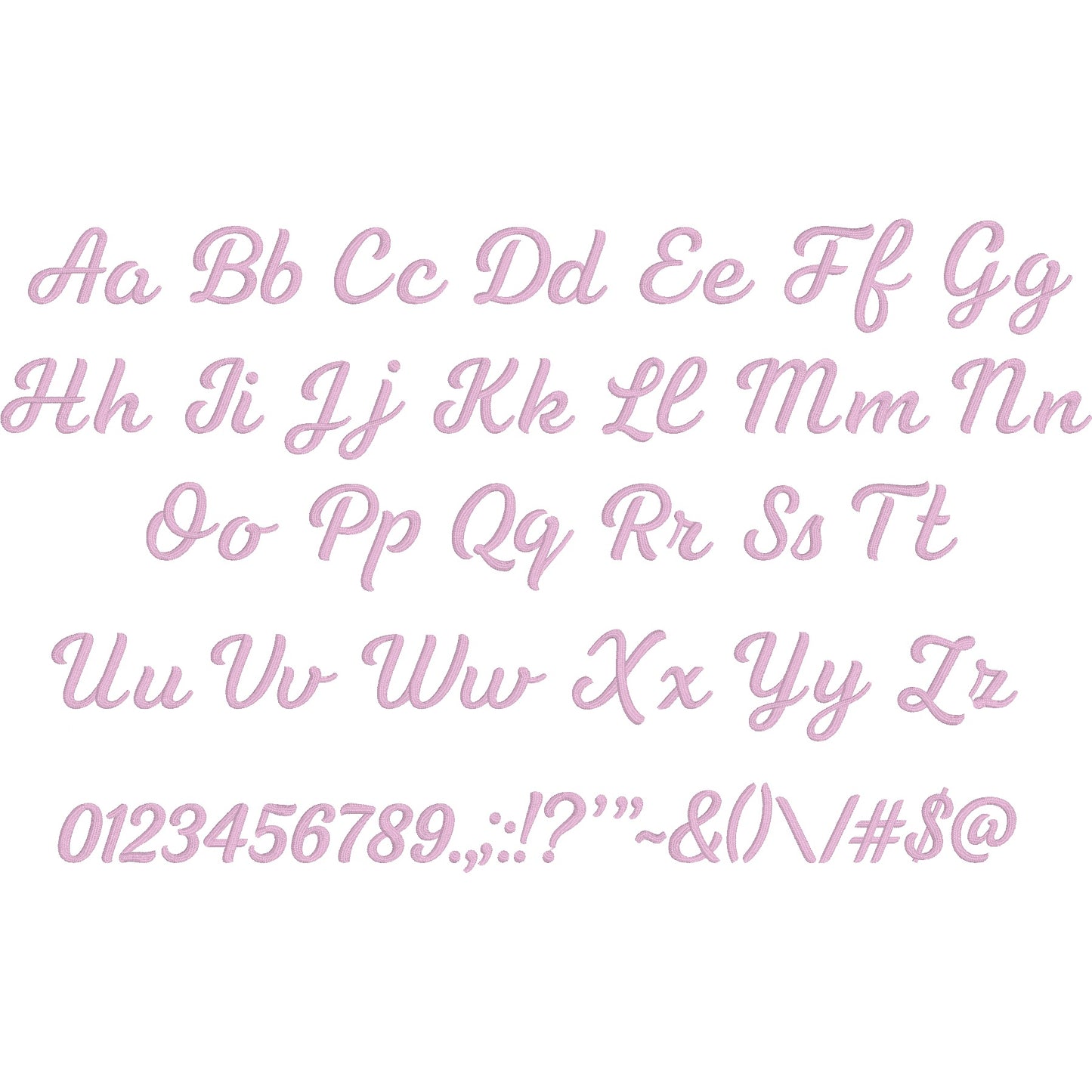 Tilda Native BX Embroidery Font - Satin Stitch Alphabet (11 Sizes)