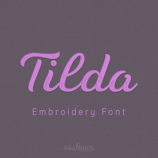 Tilda Elegant Handwritten Embroidery Font | Native BX Included