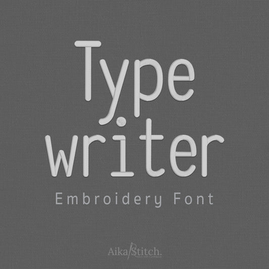Typewriter Retro Vintage Embroidery Font | Native BX Included