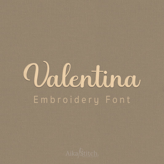 Valentina Script Handwritten Embroidery Font | Native BX Included