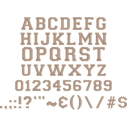 Varsity Old School Timeless Embroidery Font