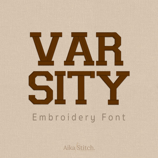 Varsity Old School Timeless Embroidery Font | Native BX Included
