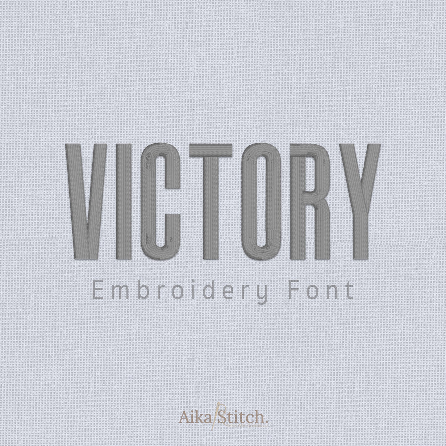 Victory Tall Modern Embroidery Font | Native BX Included