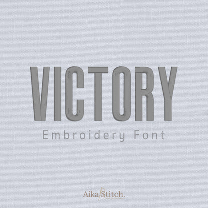 Victory Tall Modern Embroidery Font | Native BX Included