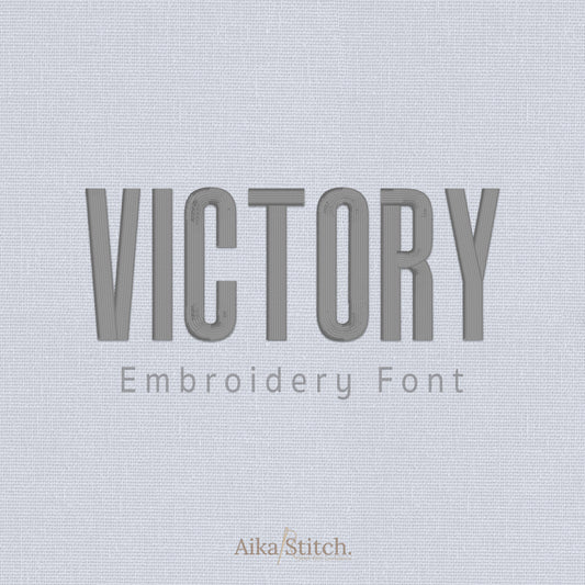 Victory Tall Modern Embroidery Font | Native BX Included