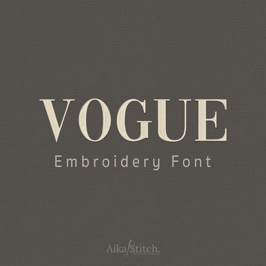 Vogue Modern Elegant Embroidery Font | Native BX Included
